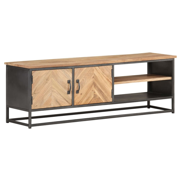 Tv-Schrank 120X30X40 Cm Massivholz Akazie Blau