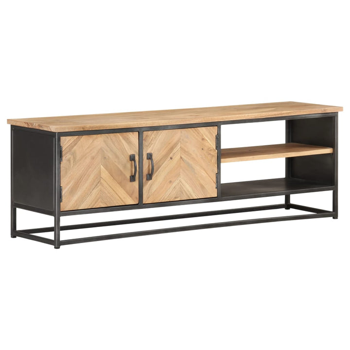 Tv-Schrank 120X30X40 Cm Massivholz Akazie Blau