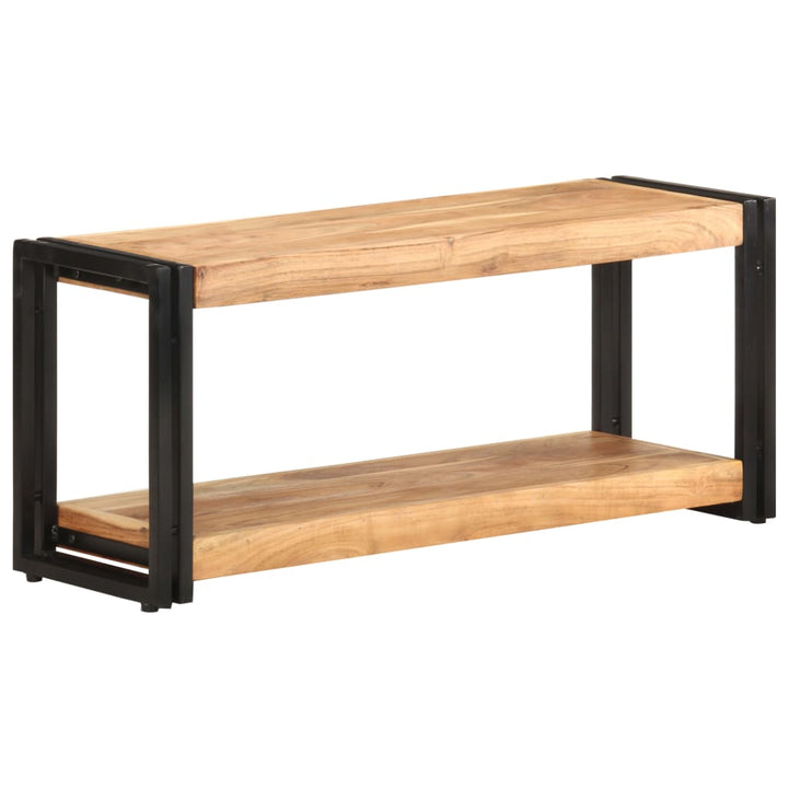 Tv-Schrank 90X30X40 Cm Massivholz Mango Schwarz