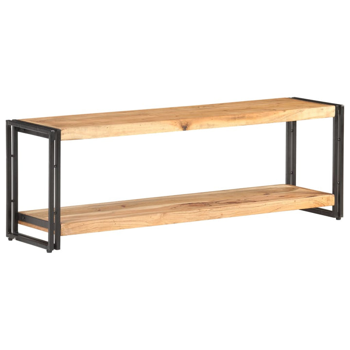 Tv-Schrank 90X30X40 Cm Massivholz Mango Schwarz