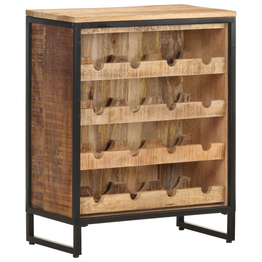 Weinschrank 62X33X78,5 Cm Raues Mangoholz