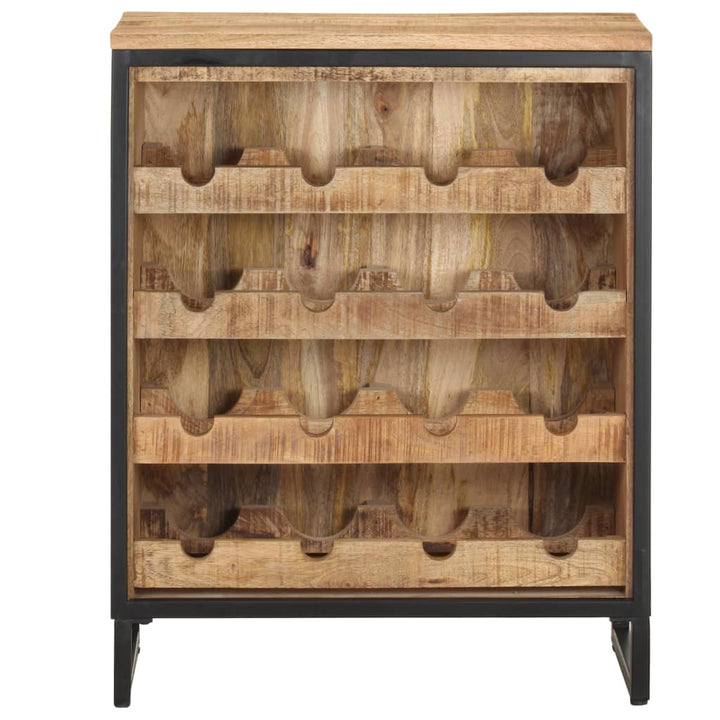 Weinschrank 62X33X78,5 Cm Raues Mangoholz