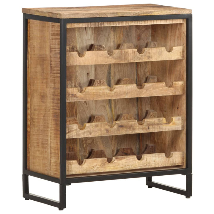 Weinschrank 62X33X78,5 Cm Raues Mangoholz