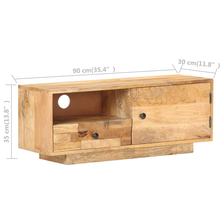 Tv-Schrank 90X30X35 Cm Mango Massivholz