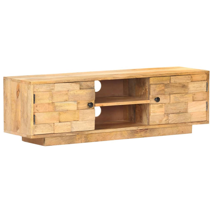 Tv-Schrank 116X30X35 Cm Mango Massivholz Gelb