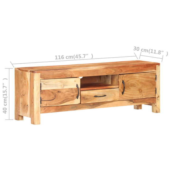 Tv-Schrank 116X30X40 Cm Massivholz Akazie