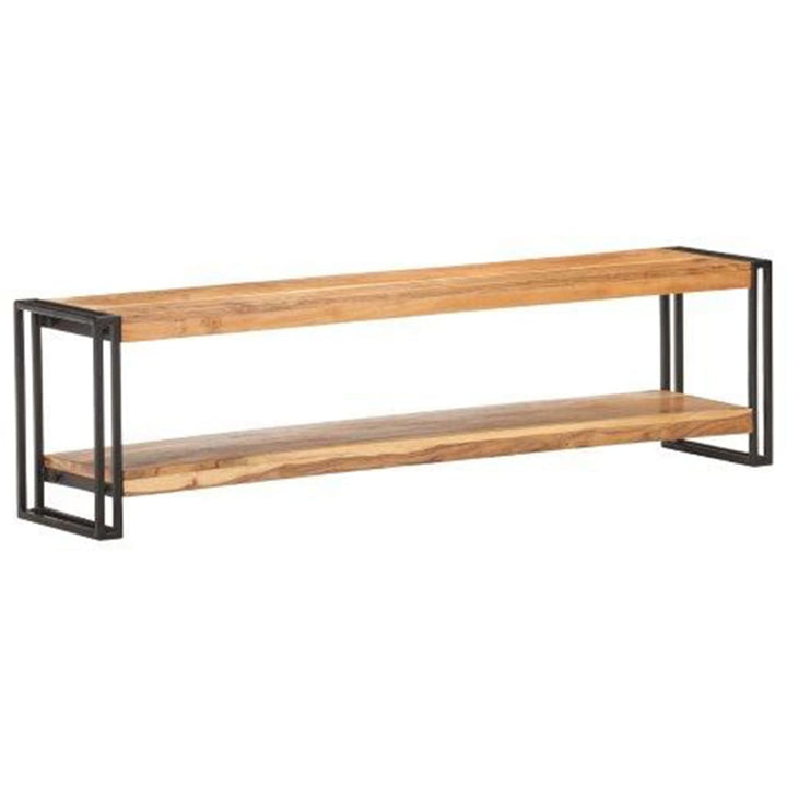 Tv-Schrank 90X30X40 Cm Massivholz Mango Schwarz