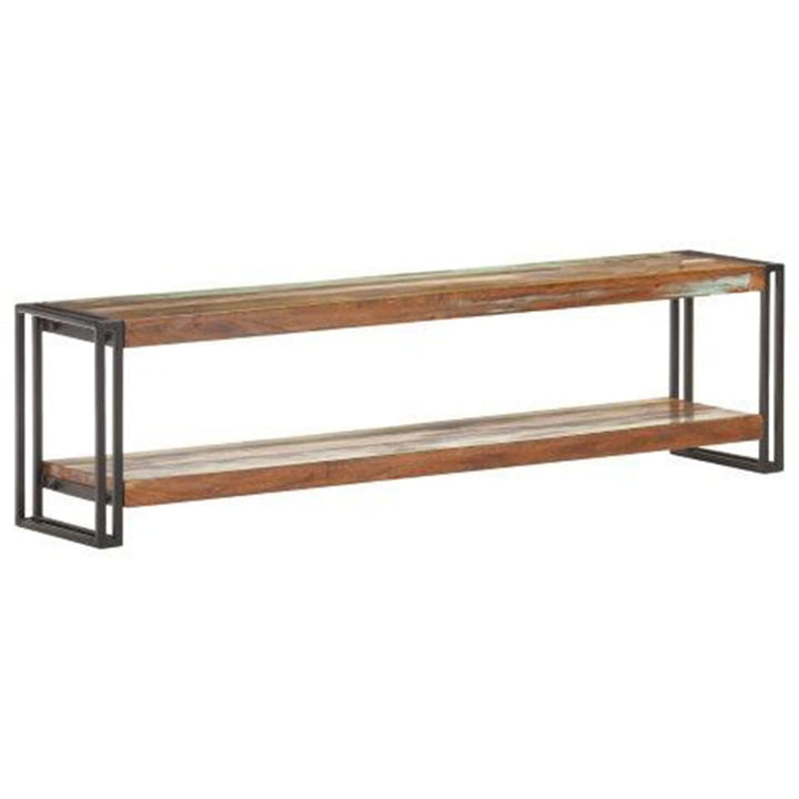 Tv-Schrank 90X30X40 Cm Massivholz Mango Schwarz