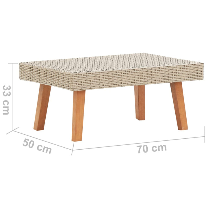 Garten-Couchtisch Poly Rattan