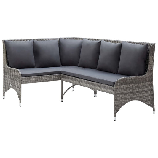 Garten-Ecksofas 2 Stk. Poly Rattan