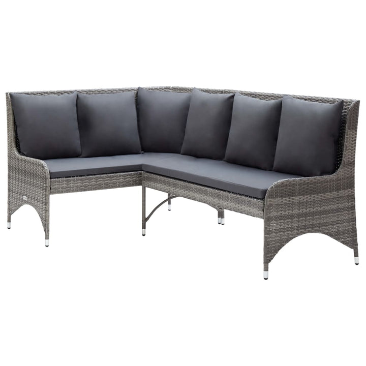 Garten-Ecksofas 2 Stk. Poly Rattan