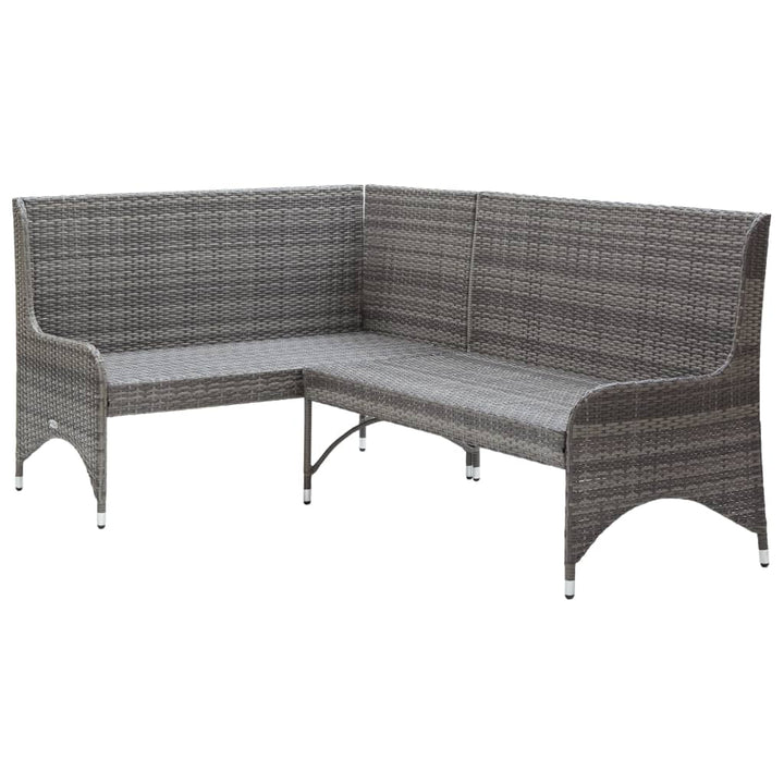 Garten-Ecksofas 2 Stk. Poly Rattan