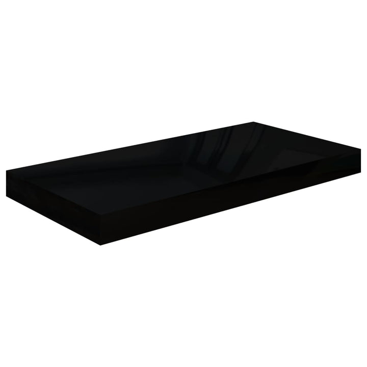 Schweberegale 4 Stk. 50X23X3,8 Cm Mdf Hochglanz-Schwarz