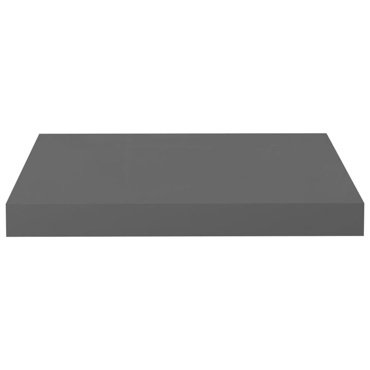 Schweberegale 4 Stk. 40X23X3,8 Cm Mdf Hochglanz-Grau