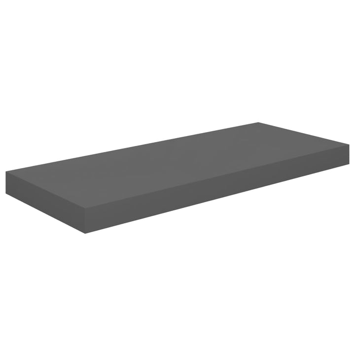 Schweberegal 60X23,5X3,8 Cm Mdf Hochglanz-Grau