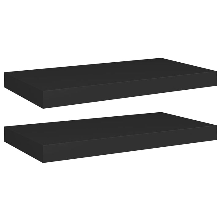 Schweberegale 2 Stk. 50X23X3,8 Cm Mdf Schwarz