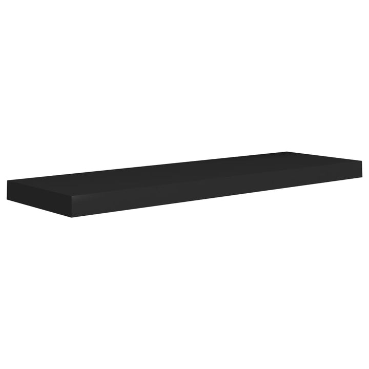 Schweberegale 2 Stk. 80X23,5X3,8 Cm Mdf Schwarz