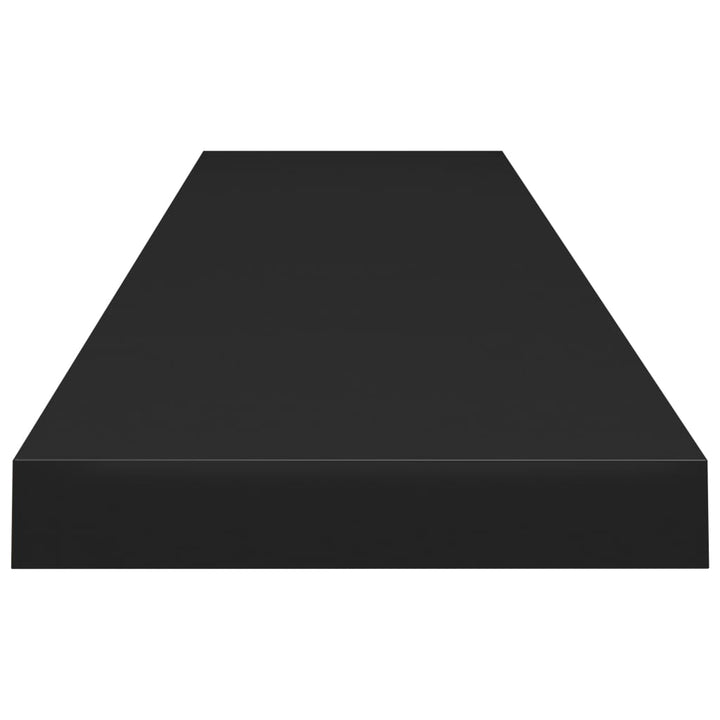 Schweberegale 2 Stk. 120X23,5X3,8 Cm Mdf Schwarz