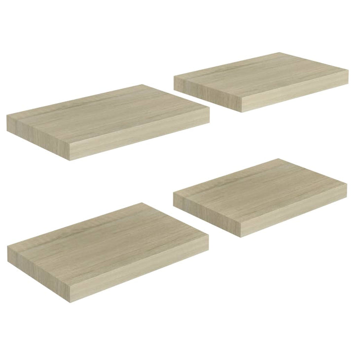 Schwebende Wandregale 4 Stk. Farben 40X23X3,8Cm Mdf Eiche