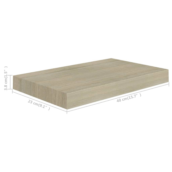 Schwebende Wandregale 4 Stk. Farben 40X23X3,8Cm Mdf Eiche