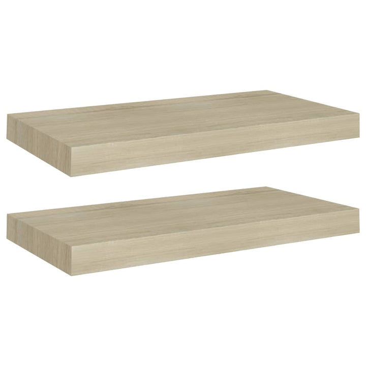 Schwebende Wandregale 2 Stk. Farben 50X23X3,8Cm Mdf Eiche