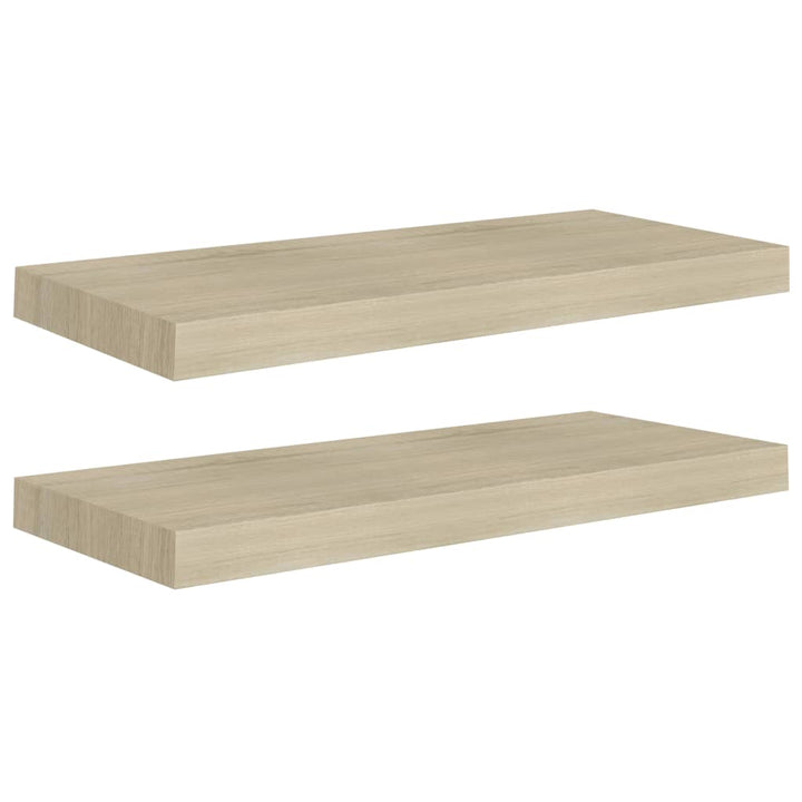 Schwebende Wandregale 2 Stk. Farben 60X23,5X3,8Cm Mdf Eiche