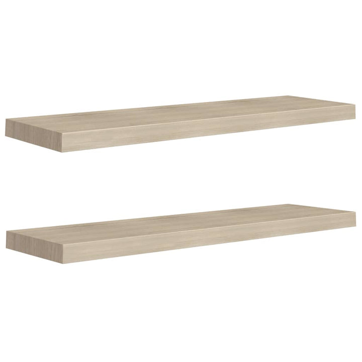 Schweberegale 2 Stk. N-Optik 90X23,5X3,8 Cm Mdf Eiche