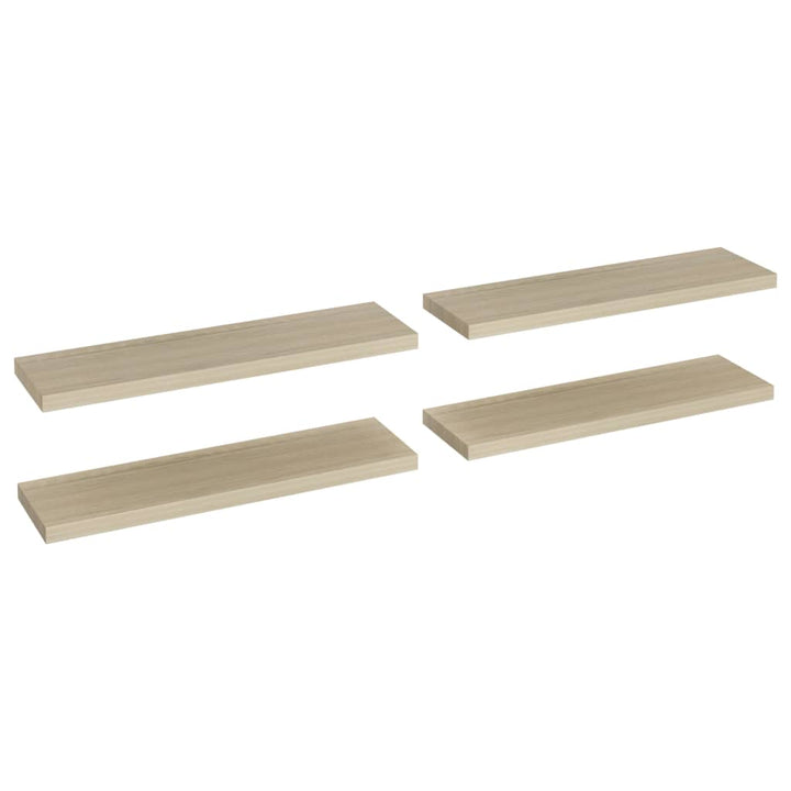 Schwebende Wandregale 4 Stk. Farben 90X23,5X3,8 Cm Mdf Eiche