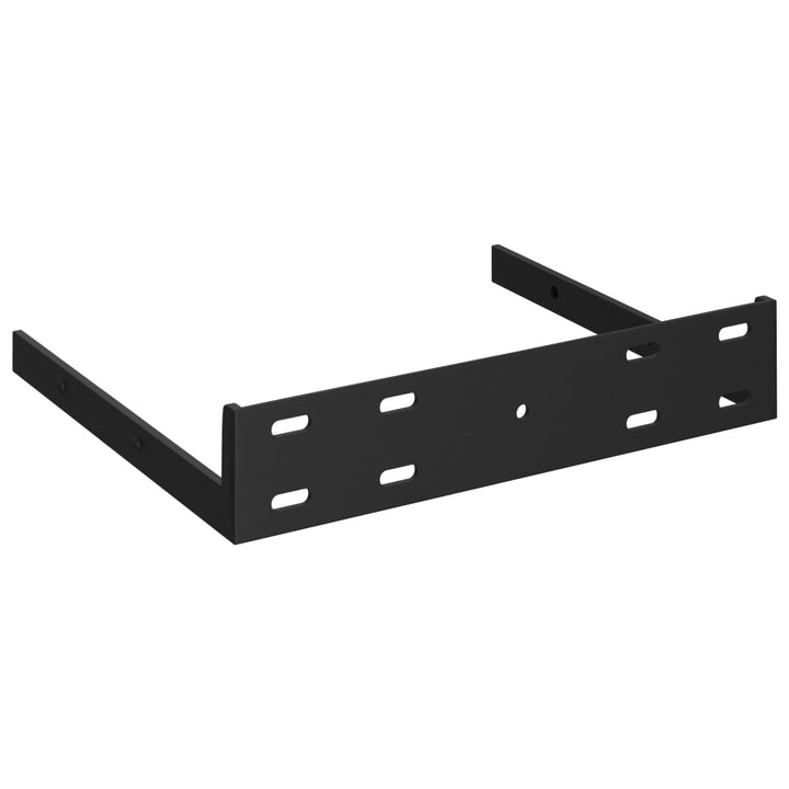 Eck-Schweberegale 2 Stk. 25X25X3,8 Cm Mdf Schwarz