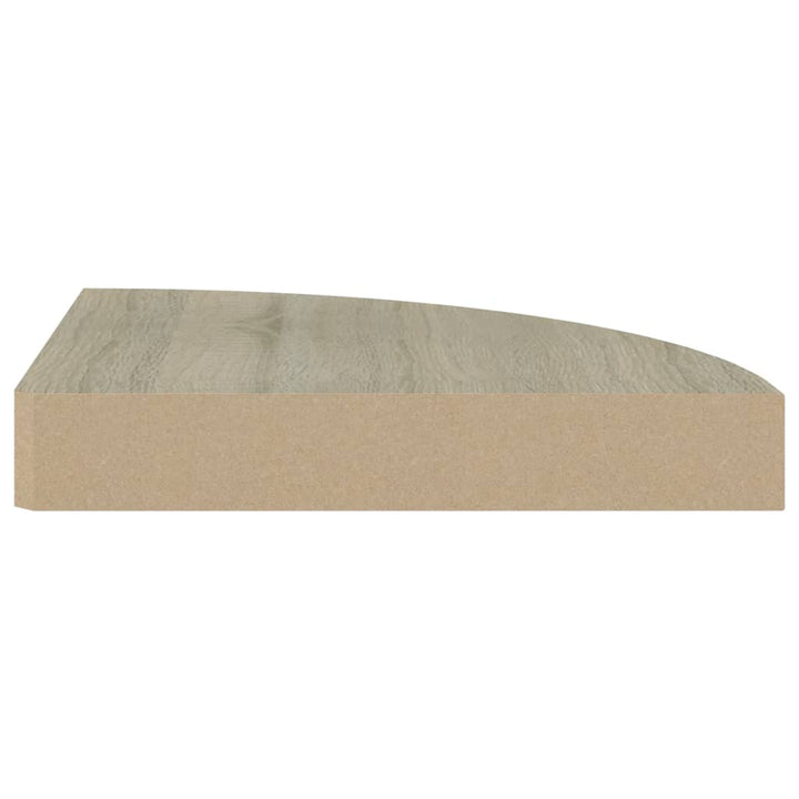 Eck-Schweberegale 2 Stk. N-Optik 25X25X3,8 Cm Mdf Eiche