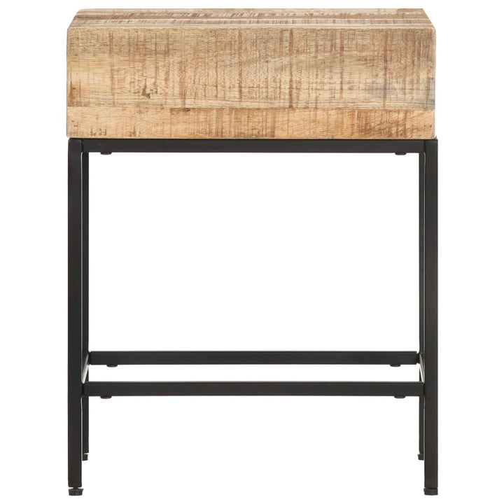 Beistelltisch 40X30X50 Cm Raues Mango-Massivholz