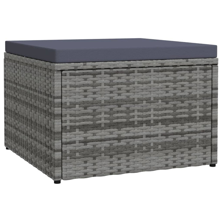 Outdoor-Fußhocker Mit Kissen Polyrattan