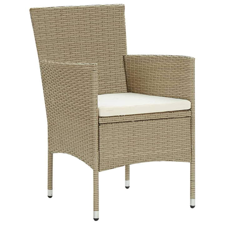 Garten-Essstühle 2 Stk. Poly Rattan