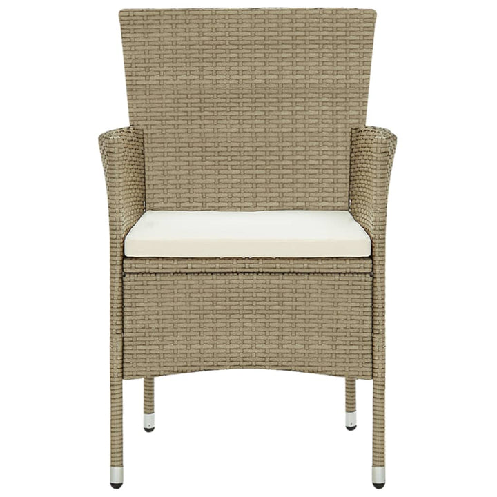 Garten-Essstühle 2 Stk. Poly Rattan