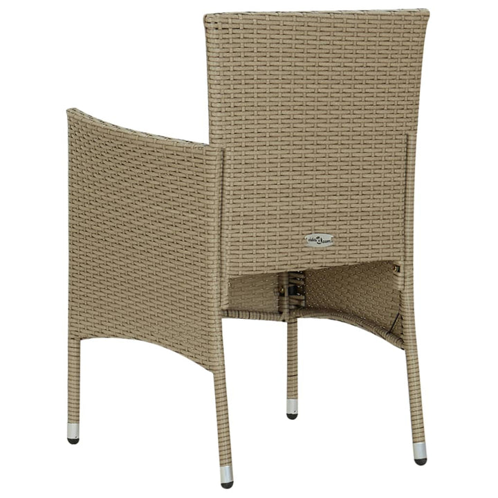 Garten-Essstühle 2 Stk. Poly Rattan