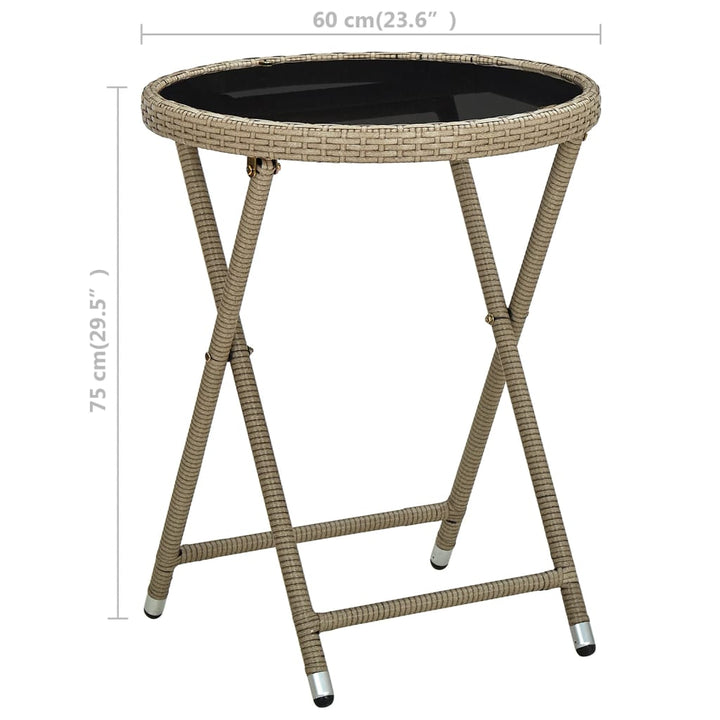 Beistelltisch 60 Cm Poly Rattan Und Hart