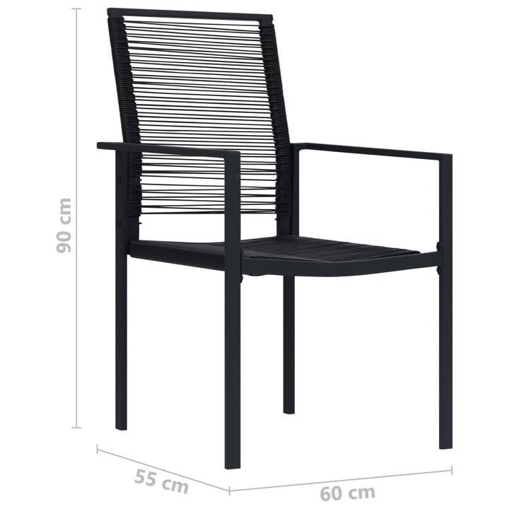 Gartenstühle 4 Stk. Pvc Rattan Schwarz