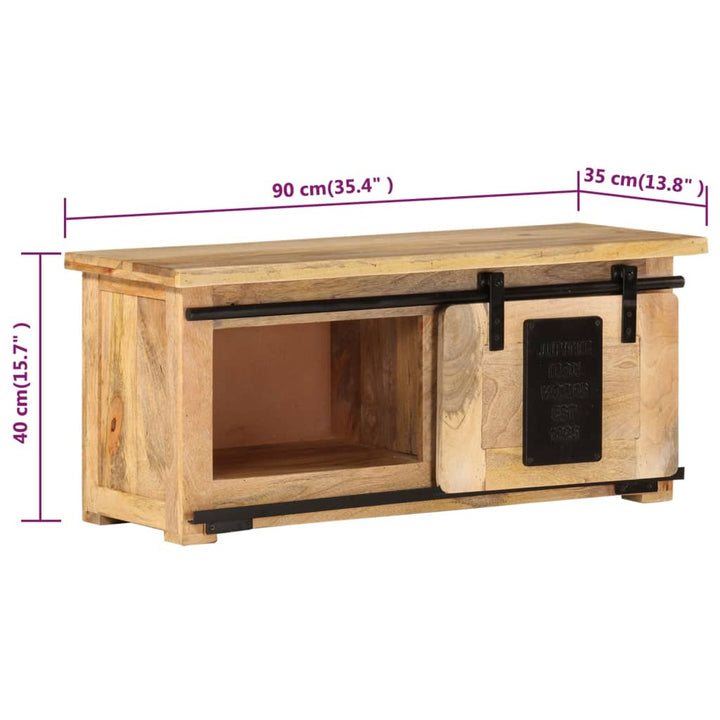 Tv-Schrank 90X35X40 Cm Massivholz Mango