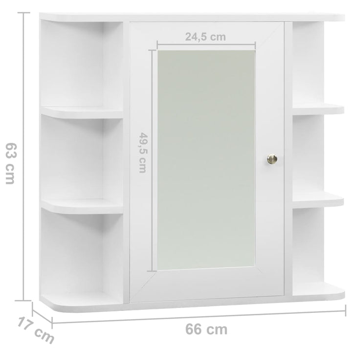 Bad-Spiegelschrank 66X17X63 Cm Mdf