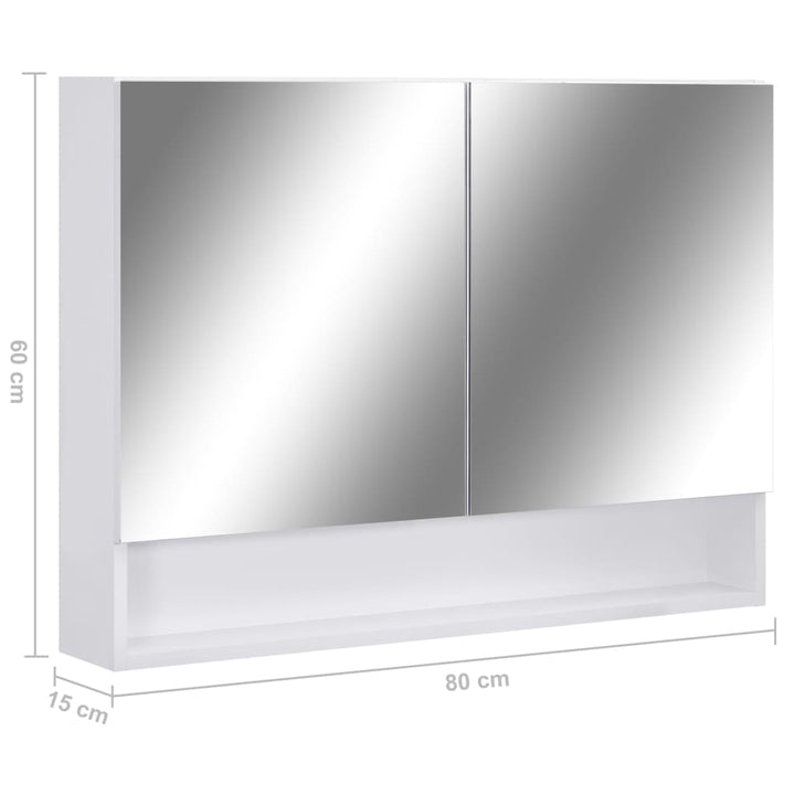 Led-Bad-Spiegelschrank 80X15X60 Cm Mdf