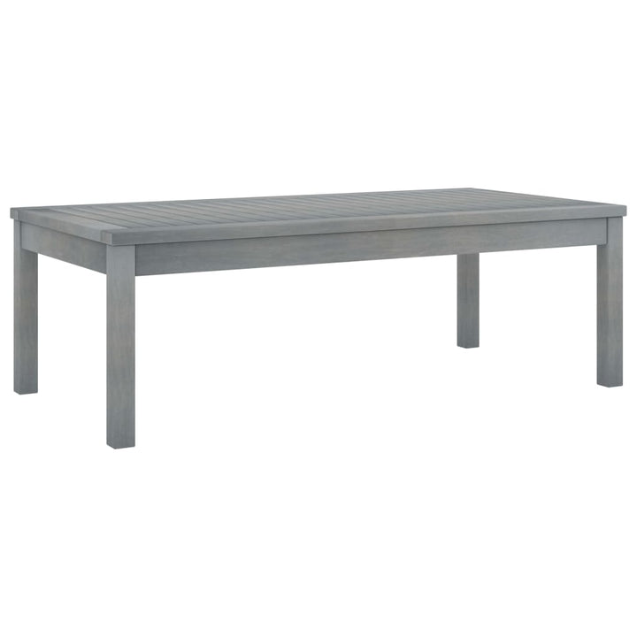 Couchtisch 100X50X33 Cm Grau Massivholz Akazie