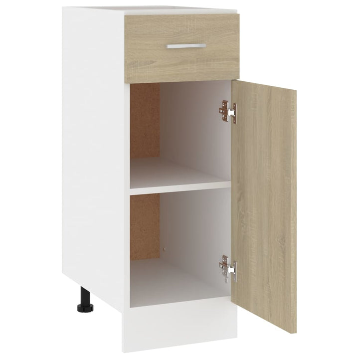 Schubunterschrank Sonoma-Eiche 30X46X81,5 Cm Holzwerkstoff Sonoma Eiche