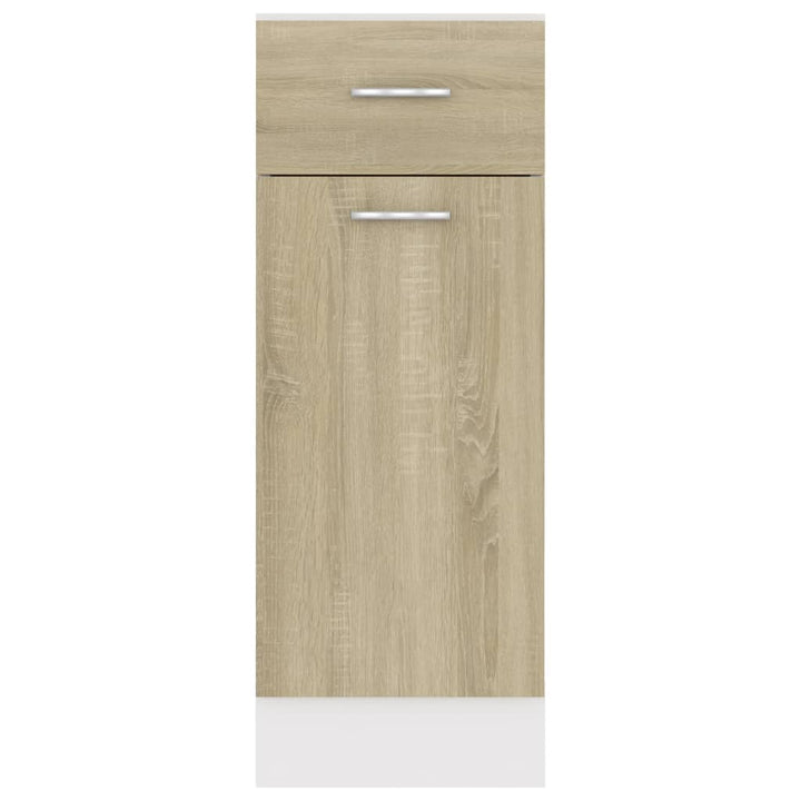 Schubunterschrank Sonoma-Eiche 30X46X81,5 Cm Holzwerkstoff Sonoma Eiche