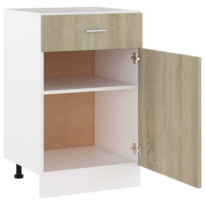 Schubunterschrank Sonoma-Eiche 50X46X81,5 Cm Holzwerkstoff Sonoma Eiche