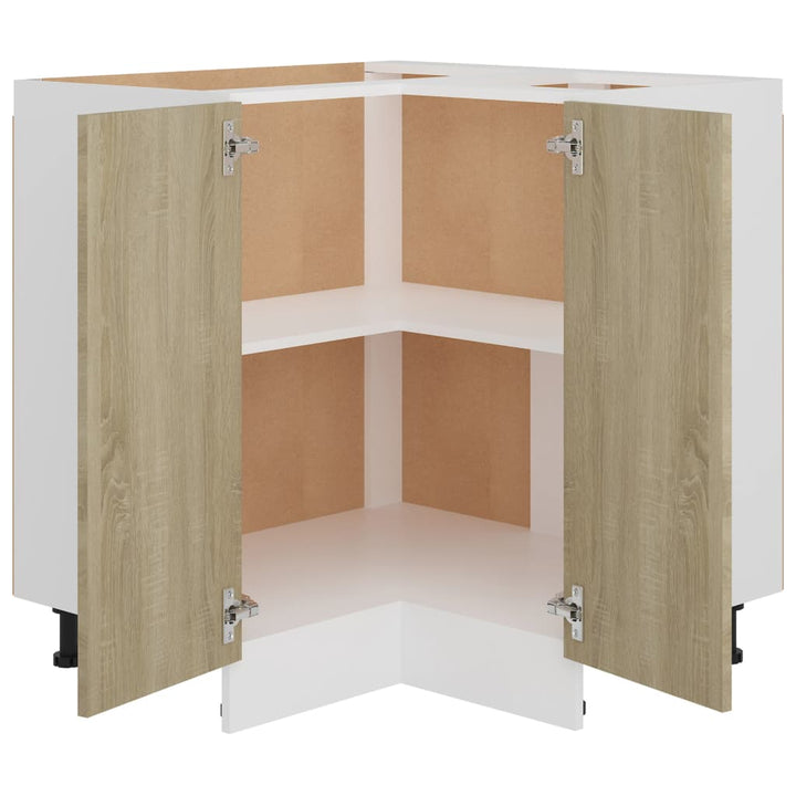 Eckunterschrank Sonoma-Eiche 75,5X75,5X81,5 Cm Holzwerkstoff Sonoma Eiche