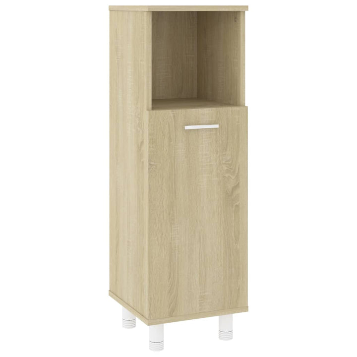 Badezimmerschrank Sonoma-Eiche 30X30X95 Cm Holzwerkstoff