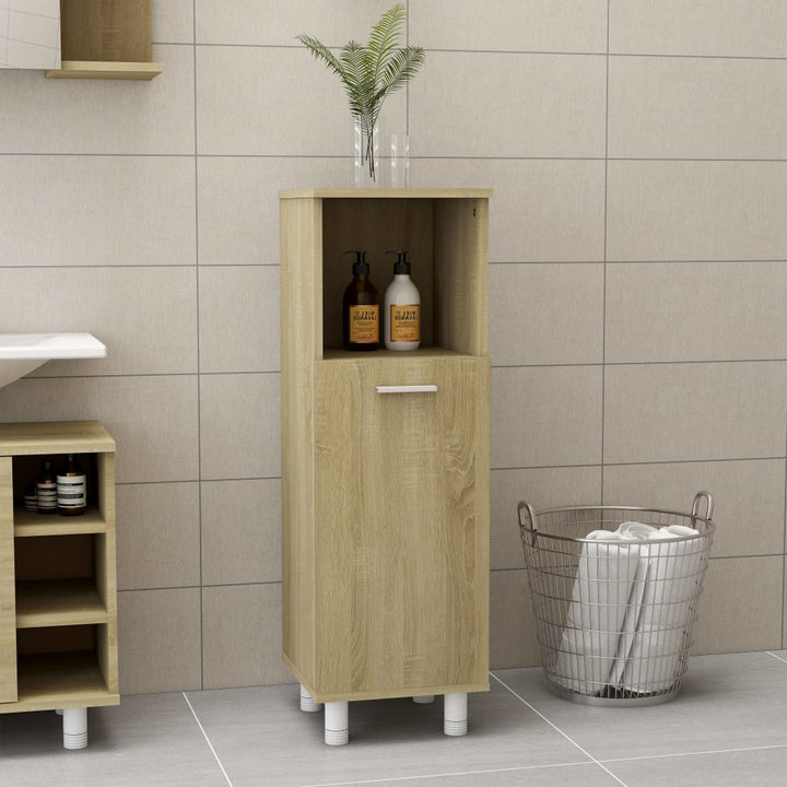 Badezimmerschrank Sonoma-Eiche 30X30X95 Cm Holzwerkstoff