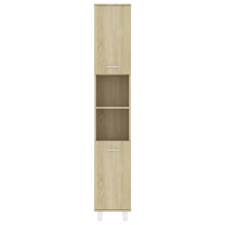 Badezimmerschrank Sonoma-Eiche 30X30X179 Cm Holzwerkstoff