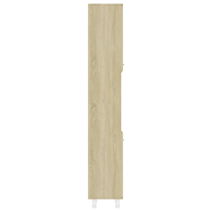 Badezimmerschrank Sonoma-Eiche 30X30X179 Cm Holzwerkstoff