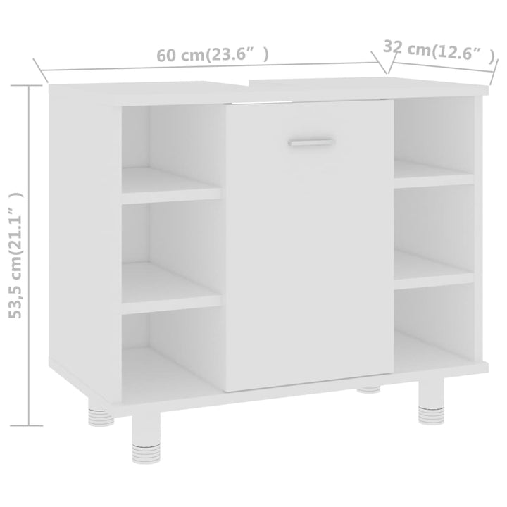 Badezimmerschrank 60X32X53,5 Cm Holzwerkstoff